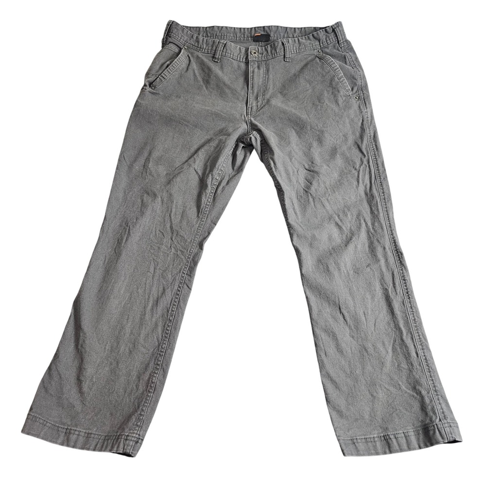 Eddie Bauer Mens 36x30 Gray Canvas Utility Pant Work Casual Outdoor